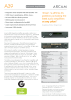 Arcam A39 - Brochure 